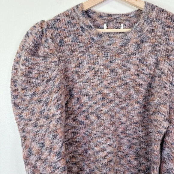 Unbranded Crewneck  Puff Sleeve Space Dye Sweater - Picture 10 of 16